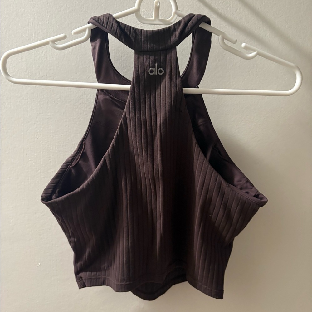Alo Yoga Ribbed Tank Top - Brown